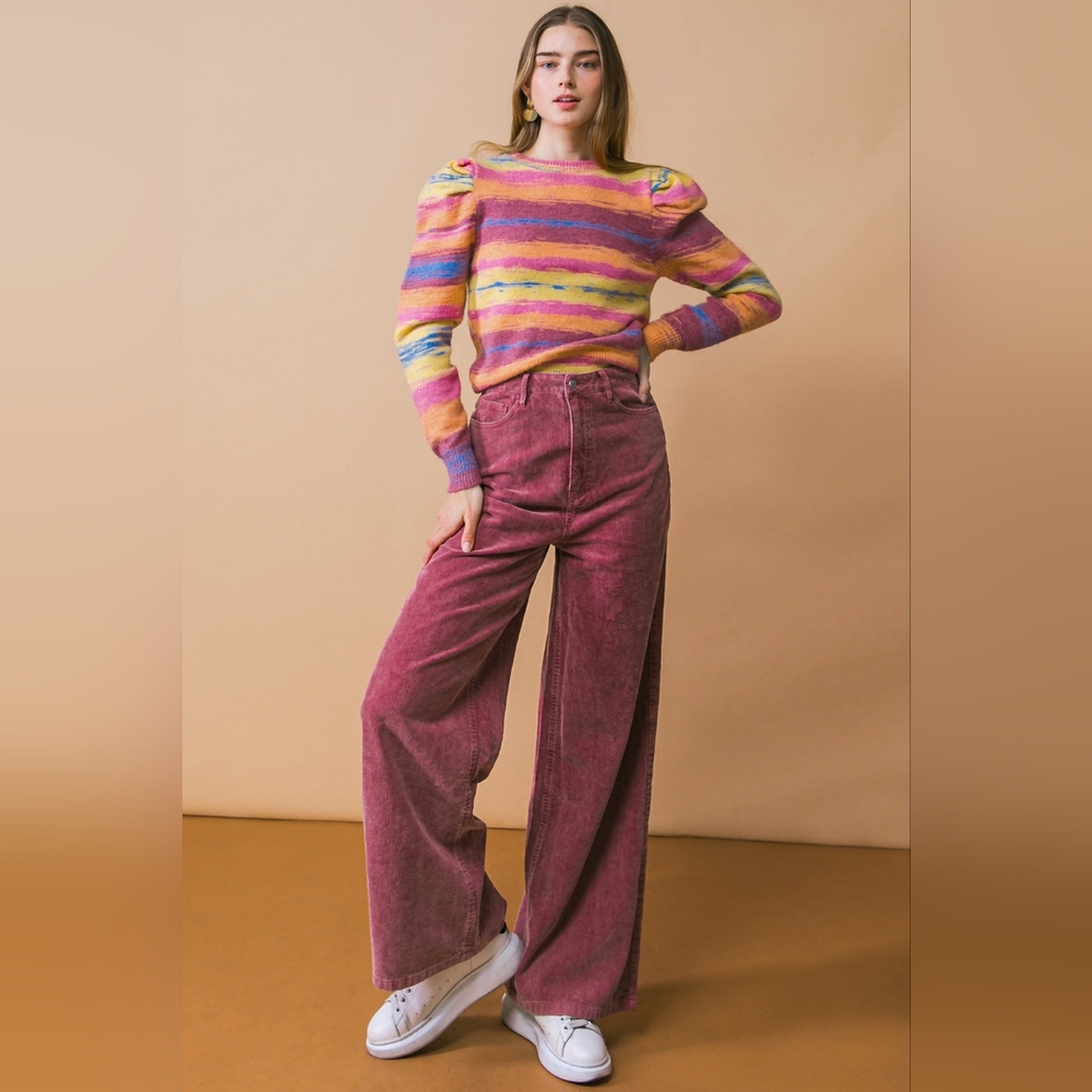 Flying Tomato, Corduroy Flare Pants, Orange
